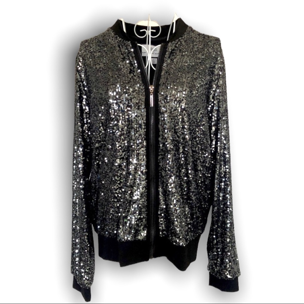 Hilary Radley Zippered Sequin Jacket NWT